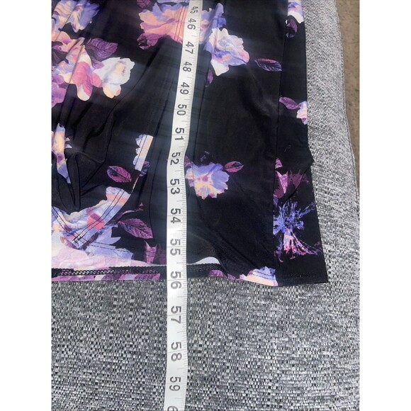 Jennifer Lopez Womens Maxi Dress Size XL Stretch Floral Faux  Wrap Boho Fall - Picture 5 of 12